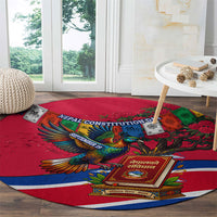 Nepal Constitution Day Round Carpet Himalayan Temples Danphe Himalayan Monal Floral