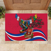 Nepal Constitution Day Rubber Doormat Himalayan Temples Danphe Himalayan Monal Floral