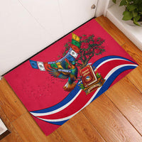 Nepal Constitution Day Rubber Doormat Himalayan Temples Danphe Himalayan Monal Floral