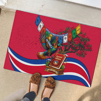 Nepal Constitution Day Rubber Doormat Himalayan Temples Danphe Himalayan Monal Floral