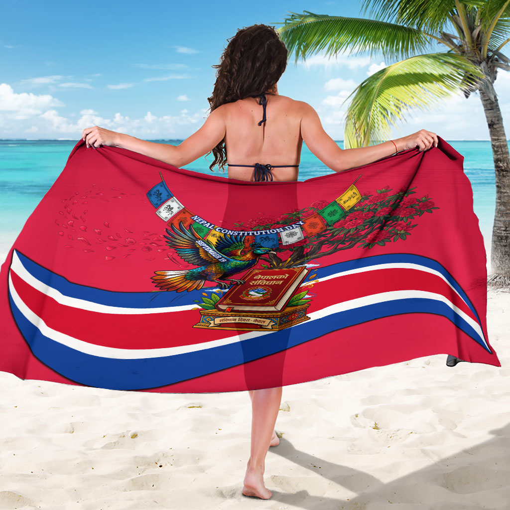 Nepal Constitution Day Sarong Himalayan Temples Danphe Himalayan Monal Floral