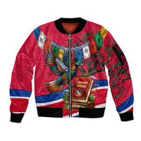 Nepal Constitution Day Sleeve Zip Bomber Jacket Himalayan Temples Danphe Himalayan Monal Floral