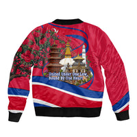 Nepal Constitution Day Sleeve Zip Bomber Jacket Himalayan Temples Danphe Himalayan Monal Floral