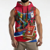Nepal Constitution Day Sleeveless Hoodie Himalayan Temples Danphe Himalayan Monal Floral