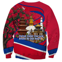 Nepal Constitution Day Sweatshirt Himalayan Temples Danphe Himalayan Monal Floral
