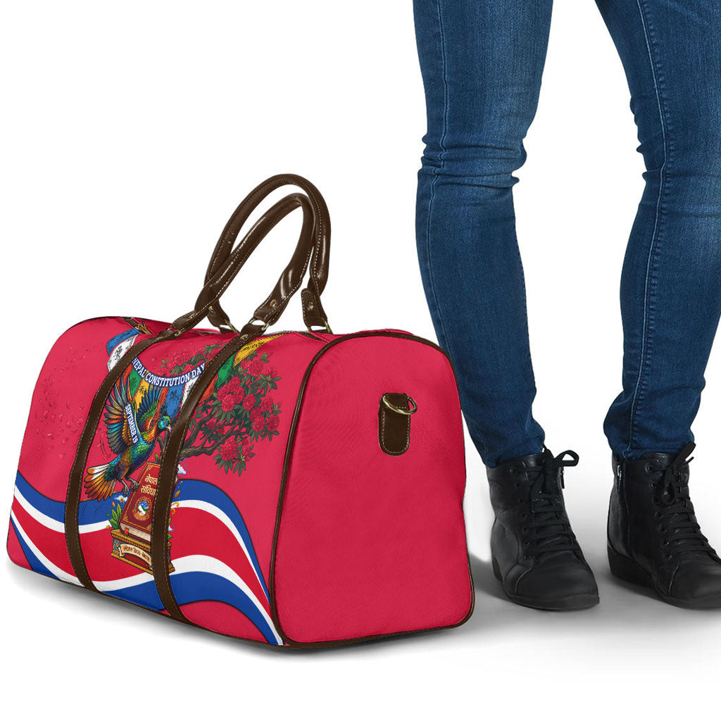 Nepal Constitution Day Travel Bag Himalayan Temples Danphe Himalayan Monal Floral