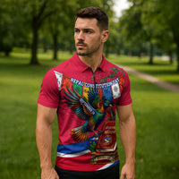 Nepal Constitution Day Zipper Polo Shirt Himalayan Temples Danphe Himalayan Monal Floral