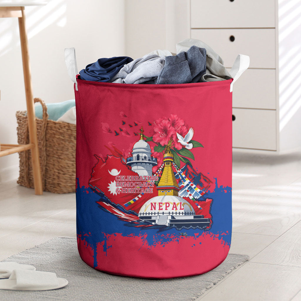 Nepal Constitution Day September 19 Laundry Basket Himalayan Temples Heritage Flag Dove