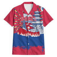 Nepal Constitution Day September 19 Hawaiian Shirt Himalayan Temples Heritage Flag Dove