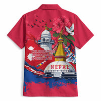 Nepal Constitution Day September 19 Hawaiian Shirt Himalayan Temples Heritage Flag Dove