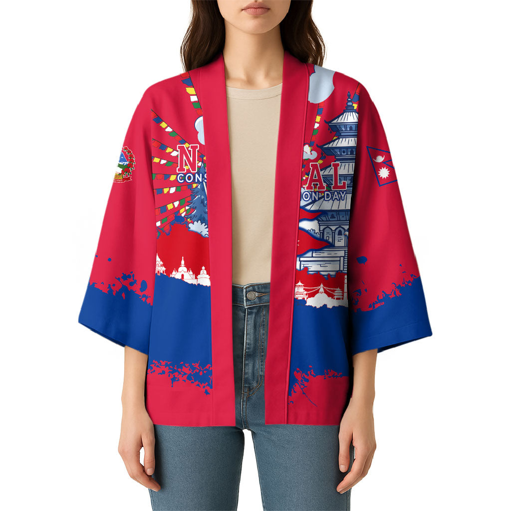 Nepal Constitution Day September 19 Kimono Himalayan Temples Heritage Flag Dove