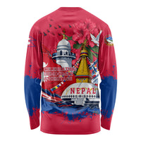 Nepal Constitution Day September 19 Long Sleeve Shirt Himalayan Temples Heritage Flag Dove