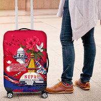 Nepal Constitution Day September 19 Luggage Cover Himalayan Temples Heritage Flag Dove