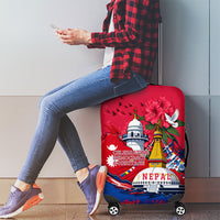 Nepal Constitution Day September 19 Luggage Cover Himalayan Temples Heritage Flag Dove