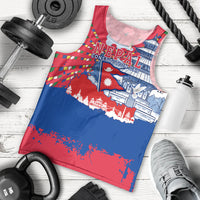 Nepal Constitution Day September 19 Men Tank Top Himalayan Temples Heritage Flag Dove