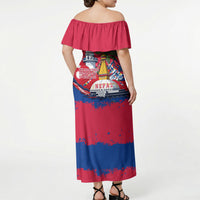 Nepal Constitution Day September 19 Off Shoulder Maxi Dress Himalayan Temples Heritage Flag Dove