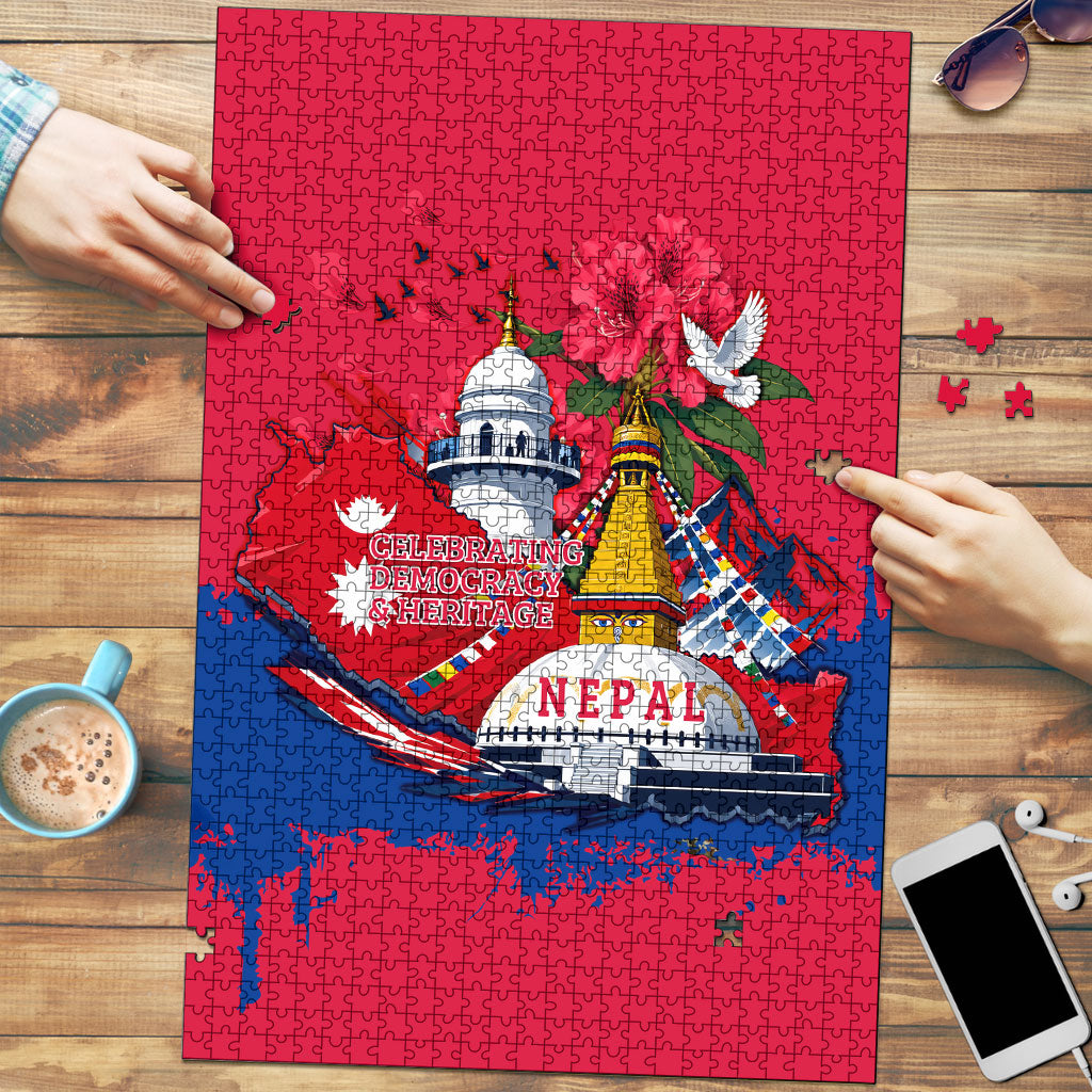 Nepal Constitution Day September 19 Puzzle Himalayan Temples Heritage Flag Dove