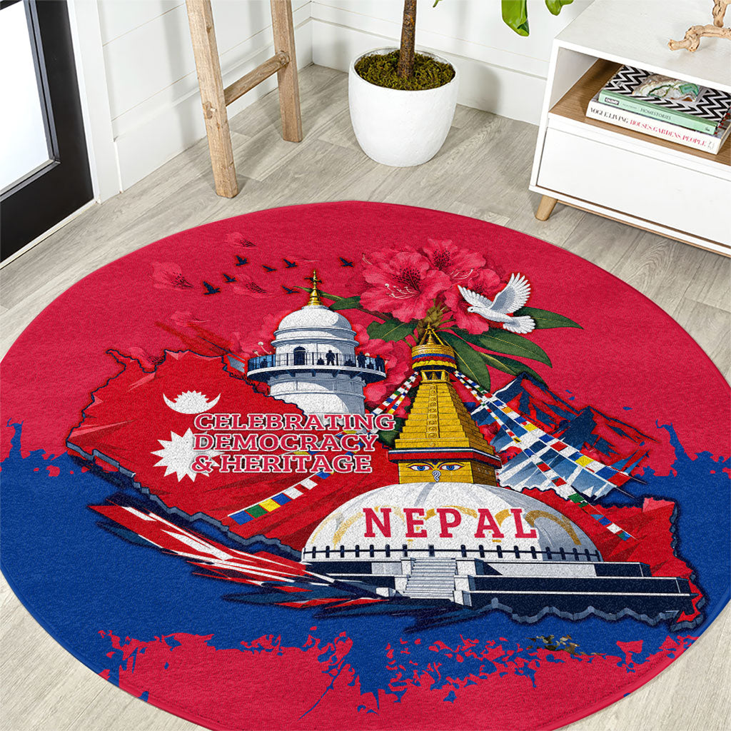 Nepal Constitution Day September 19 Round Carpet Himalayan Temples Heritage Flag Dove
