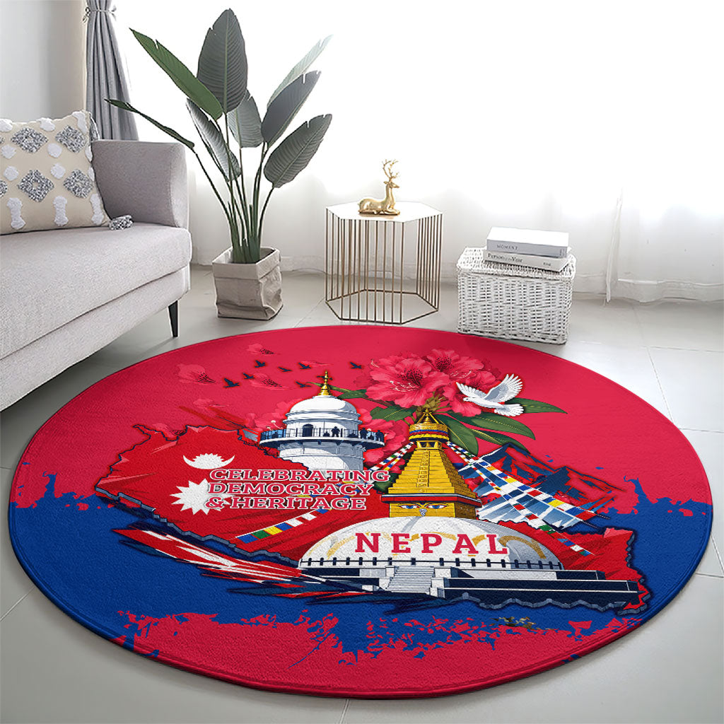 Nepal Constitution Day September 19 Round Carpet Himalayan Temples Heritage Flag Dove