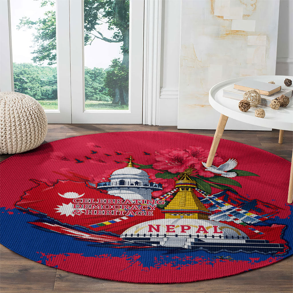 Nepal Constitution Day September 19 Round Carpet Himalayan Temples Heritage Flag Dove