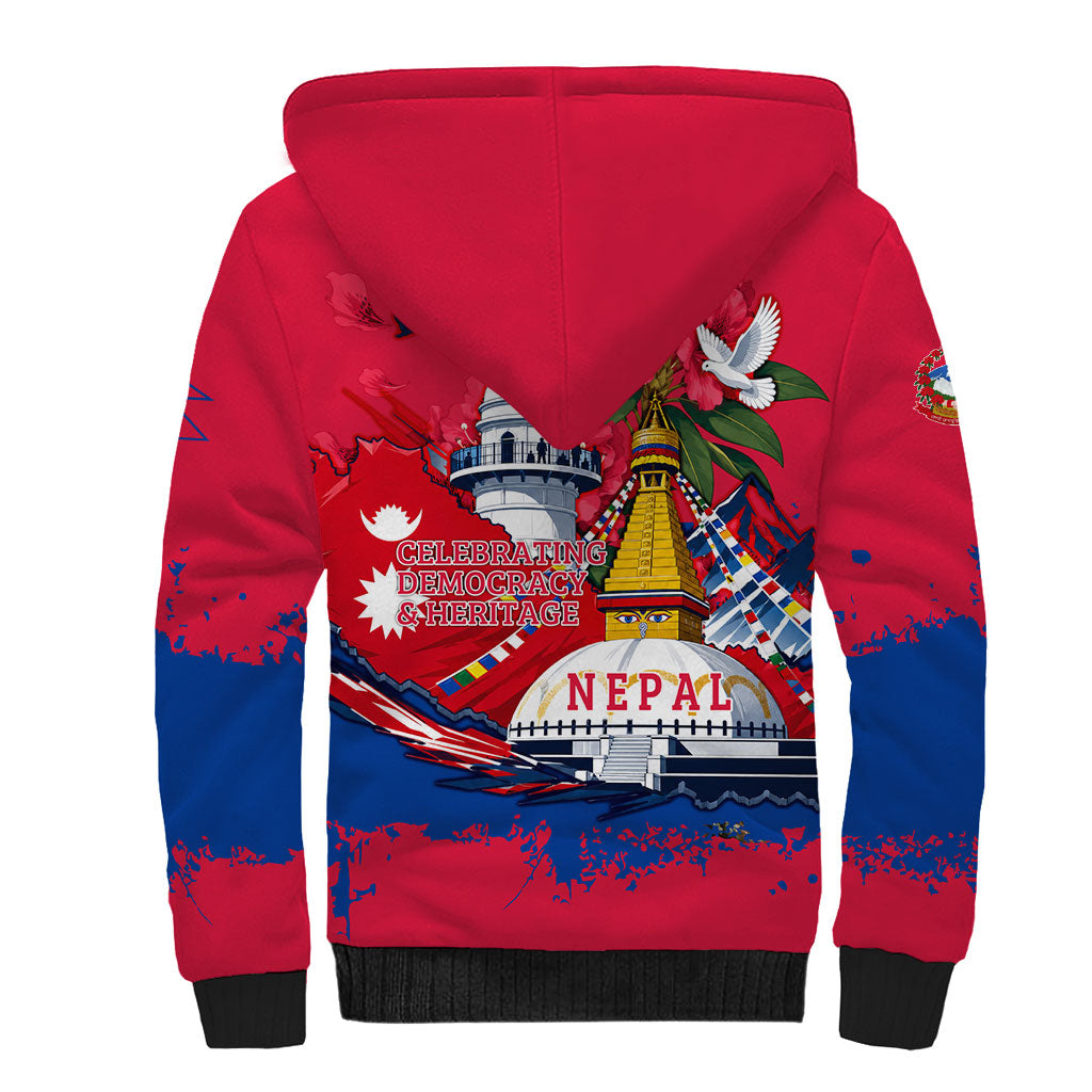 Nepal Constitution Day September 19 Sherpa Hoodie Himalayan Temples Heritage Flag Dove