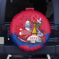 Nepal Constitution Day September 19 Spare Tire Cover Himalayan Temples Heritage Flag Dove
