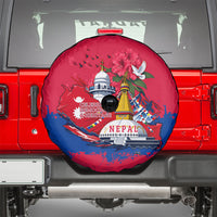 Nepal Constitution Day September 19 Spare Tire Cover Himalayan Temples Heritage Flag Dove
