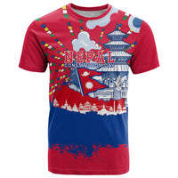 Nepal Constitution Day September 19 T Shirt Himalayan Temples Heritage Flag Dove