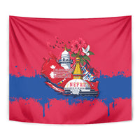 Nepal Constitution Day September 19 Tapestry Himalayan Temples Heritage Flag Dove