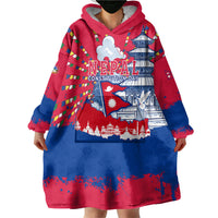 Nepal Constitution Day September 19 Wearable Blanket Hoodie Himalayan Temples Heritage Flag Dove