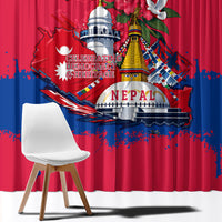 Nepal Constitution Day September 19 Window Curtain Himalayan Temples Heritage Flag Dove