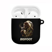 Bigfoot Blowing Wishes Dandelion AirPods Case Vintage Sasquatch Art Forest Mountain Nature