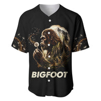 Bigfoot Blowing Wishes Dandelion Baseball Jersey Vintage Sasquatch Art Forest Mountain Nature