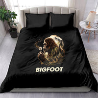 Bigfoot Blowing Wishes Dandelion Bedding Set Vintage Sasquatch Art Forest Mountain Nature