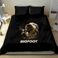 Bigfoot Blowing Wishes Dandelion Bedding Set Vintage Sasquatch Art Forest Mountain Nature