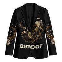 Bigfoot Blowing Wishes Dandelion Blazer Vintage Sasquatch Art Forest Mountain Nature