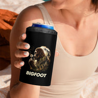 Bigfoot Blowing Wishes Dandelion 4 in 1 Can Cooler Tumbler Vintage Sasquatch Art Forest Mountain Nature