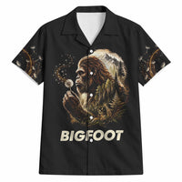 Bigfoot Blowing Wishes Dandelion Hawaiian Shirt Vintage Sasquatch Art Forest Mountain Nature