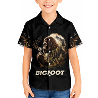 Bigfoot Blowing Wishes Dandelion Hawaiian Shirt Vintage Sasquatch Art Forest Mountain Nature
