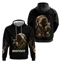Bigfoot Blowing Wishes Dandelion Hoodie Vintage Sasquatch Art Forest Mountain Nature