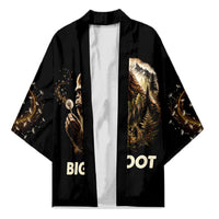 Bigfoot Blowing Wishes Dandelion Kimono Vintage Sasquatch Art Forest Mountain Nature