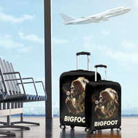 Bigfoot Blowing Wishes Dandelion Luggage Cover Vintage Sasquatch Art Forest Mountain Nature