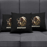 Bigfoot Blowing Wishes Dandelion Pillow Cover Vintage Sasquatch Art Forest Mountain Nature