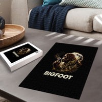 Bigfoot Blowing Wishes Dandelion Puzzle Vintage Sasquatch Art Forest Mountain Nature