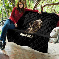 Bigfoot Blowing Wishes Dandelion Quilt Vintage Sasquatch Art Forest Mountain Nature