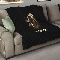 Bigfoot Blowing Wishes Dandelion Quilt Vintage Sasquatch Art Forest Mountain Nature
