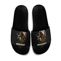 Bigfoot Blowing Wishes Dandelion Slide Sandals Vintage Sasquatch Art Forest Mountain Nature