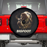 Bigfoot Blowing Wishes Dandelion Spare Tire Cover Vintage Sasquatch Art Forest Mountain Nature