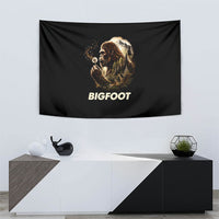 Bigfoot Blowing Wishes Dandelion Tapestry Vintage Sasquatch Art Forest Mountain Nature