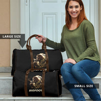 Bigfoot Blowing Wishes Dandelion Travel Bag Vintage Sasquatch Art Forest Mountain Nature